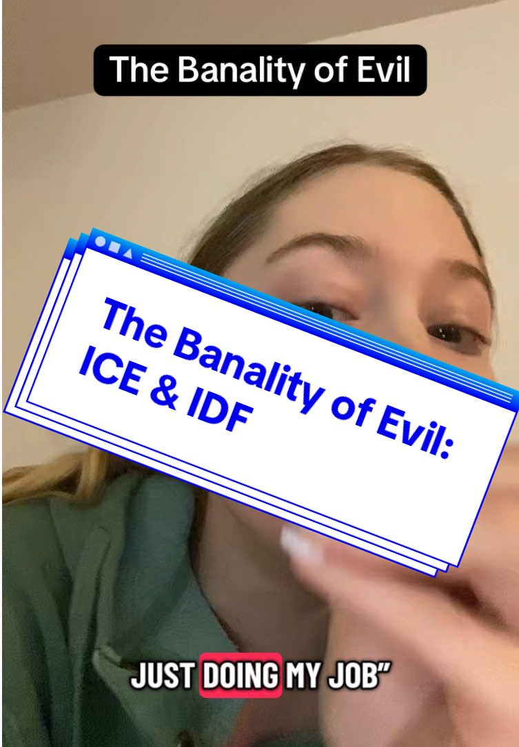 evil can be bureaucratic. evil can be following orders. #ice #banalityofevil #wecandobetter #conservativesbelike #greenscreen 