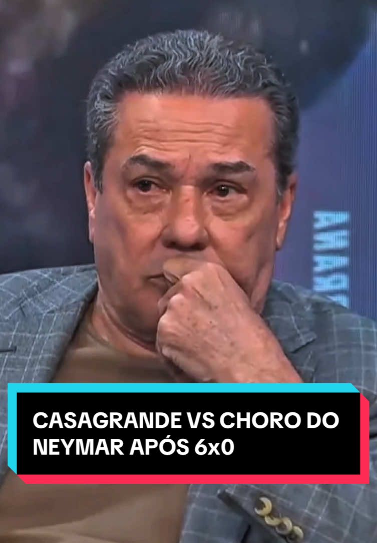 🔥 CASAGRANDE VS CHORO DE NEYMAR APÓS 6x0! ! #santos #vasco #futebol #brasileirão #galvaobueno 