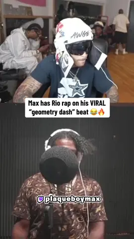 Max has Rio rap in his VIRAL “geometry dash” beat 😂🔥#plaqueboymax #riodayungog #fyp #viral 