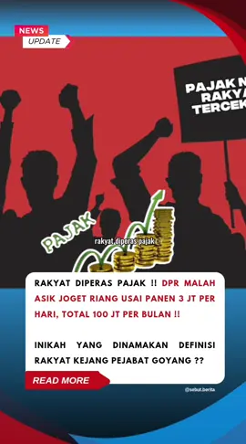 Rakyat diperas pajak, DPR malah asik joget usai panen 3juta per hari, Total Rp.100 juta per bulan!! #dpr #gajidpr #dprri #beritaterkini #fyppppppppppppppppppppppp 