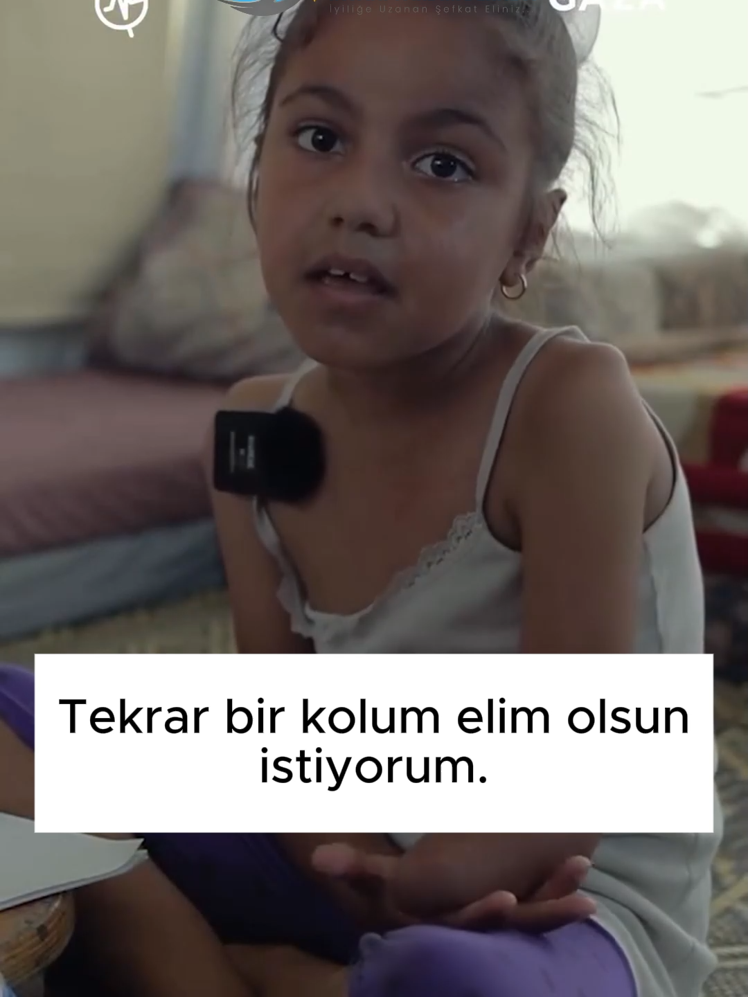 Tek hayali diğer çocuklarla oyun oynayabilmek.#gaza #Şefkateli #Yardım #Gazze #palestine #Filistin #GazzeYardım