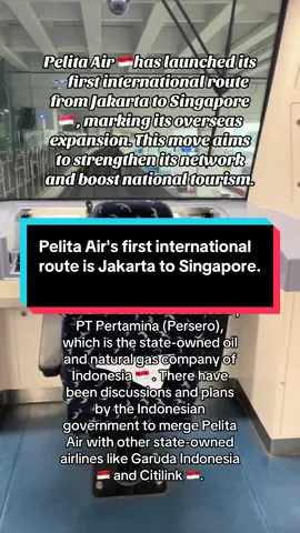 Pelita Air's first international route is Jakarta to Singapore. #singaporean #singapore #indonesia #australia #travel 