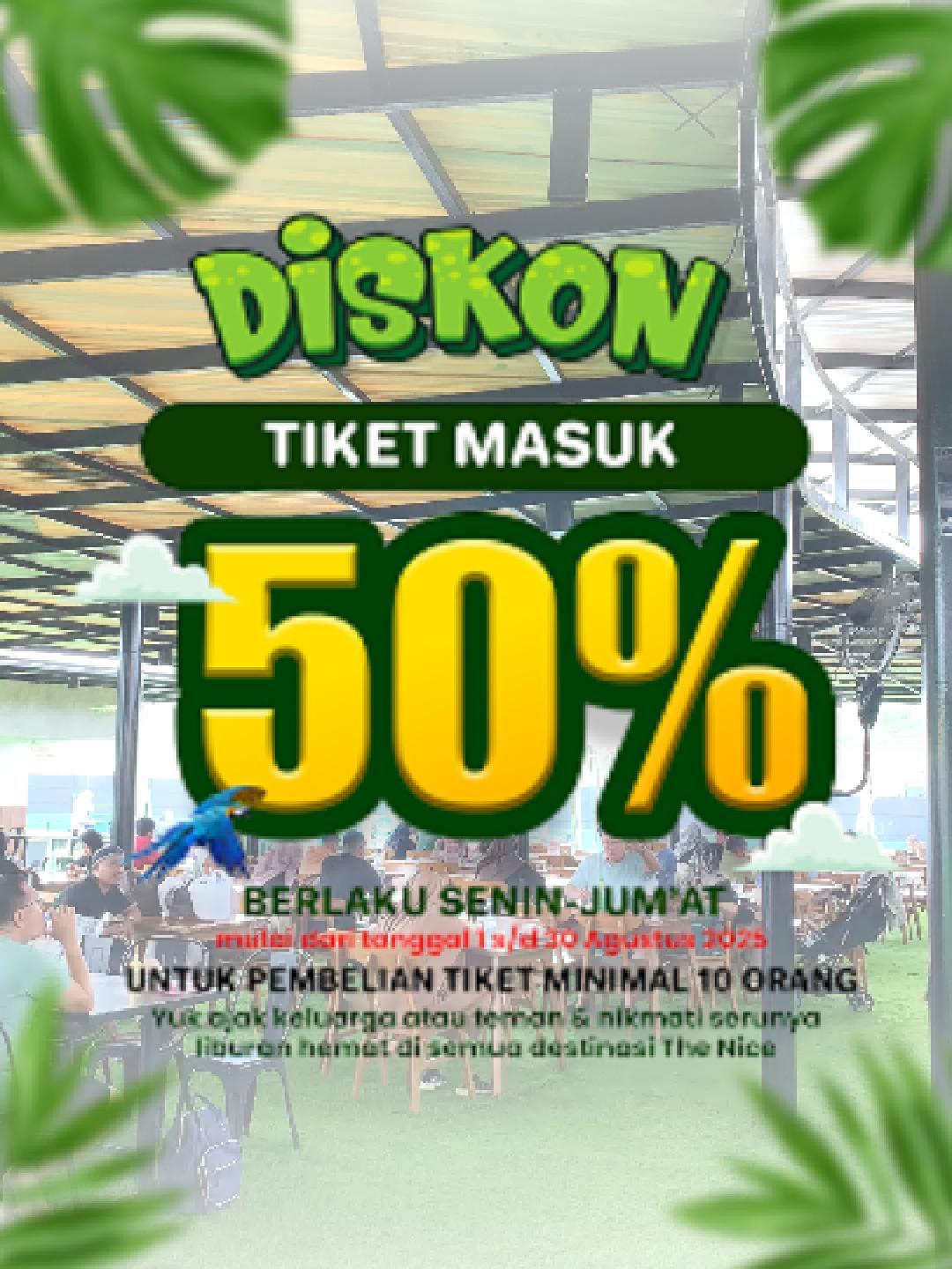 Info Lagi Aja nihh!! Santai Pas Weekday + Diskon 50% ‼️ The Nice Playland Riau ada PROMO BARU nih guys! DISKON 50% dengan ajak Minimal 10 Orang dan Khusus di Weekday aja. Promo ini Berlaku 1-30 Agustus 2025. YUK AJAK SEMUANYA KE THE NICE UNTUK NIKMATIN PROMO INI! Fasilitas yang tersedia 𝗣𝗹𝗮𝘆𝗴𝗿𝗼𝘂𝗻𝗱 - 𝗥𝗲𝘀𝘁𝗼 - 𝗠𝘂𝘀𝗵𝗼𝗹𝗮 - 𝗙𝗼𝗼𝗱𝗰𝗼𝘂𝗿𝘁 - 𝗧𝗼𝗶𝗹𝗲𝘁 - 𝗣𝗮𝗿𝗸𝗶𝗿𝗮𝗻 (𝗠𝗼𝘁𝗼𝗿 - 𝗠𝗼𝗯𝗶𝗹 - 𝗕𝘂𝘀) ∽∽∽ 𝗔𝗹𝗮𝗺𝗮𝘁 𝗝𝗮𝗺 𝗢𝗽𝗲𝗿𝗮𝘀𝗶𝗼𝗻𝗮𝗹 ∽∽∽ 📍 𝗟𝗼𝗸𝗮𝘀𝗶 : Jl. Sembilang, RT.003/RW.001, Limbungan Baru, Kec. Rumbai Pesisir, Kota Pekanbaru, Riau 28266 🕗 𝗝𝗮𝗺 𝗢𝗽𝗲𝗿𝗮𝘀𝗶𝗼𝗻𝗮𝗹 : Weekday & Weekend (08.00 s/d 21.00) Reservasi rombongan : 0818-111-500 Buat liat keseruan bermain kita jangan lupa follow sosmed kita yaa😻 IG:@theniceplaylandriau Tiktok :@TheNicePlaylandRiau #TheNicePlayland #TheNice #TheNicePlaylandRiau #Riau #Sumatera #WisataRiau #WisataSumatera #WisataRombongan #Playground #TamanBermain #Restoran #Foodcourt #Wisata