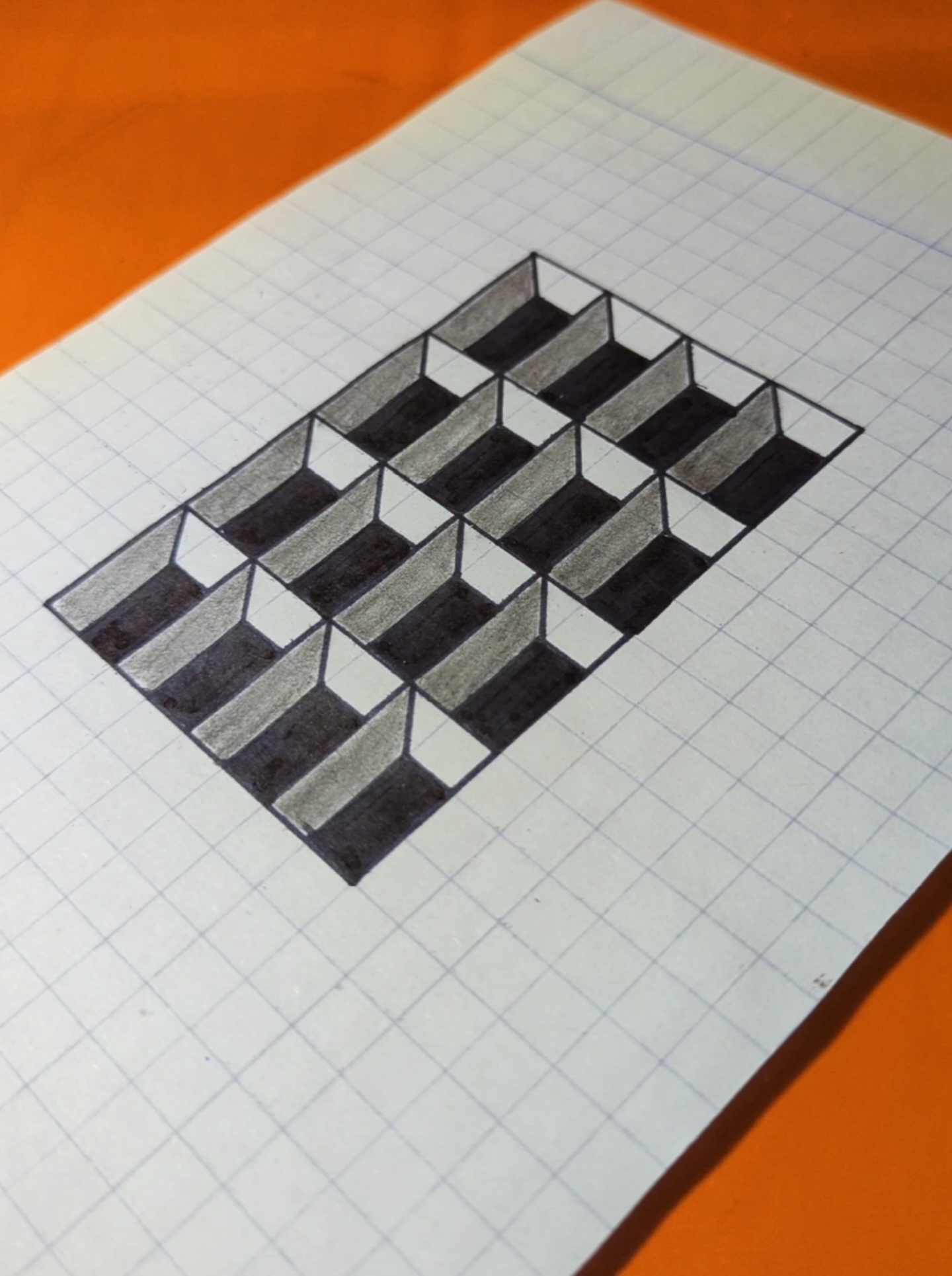 easy 3D drawing 💀 #3d #drawings 