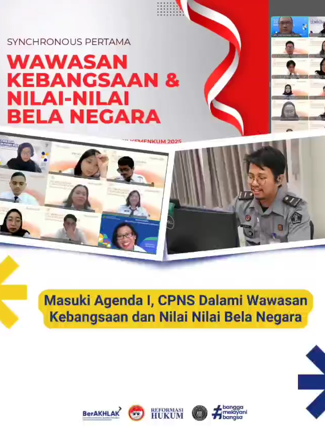 SEMARANG – Peserta Calon Pegawai Negeri Sipil Kementerian Hukum Tahun Anggaran 2025 di wilayah kerja Badiklat hukum Jawa Tengah mengikuti Pembelajaran Agenda I , Selasa (19/08). Peserta Latsar CPNS Kemenkum pada wilayah penyelenggaraan Badiklat Hukum Jateng berjumlah 199 orang. Adapun para peserta berasal dari 12 Kantor Wilayah Kemeterian Hukum dan 2 Satuan Kerja lainnya yaitu BHP Surabaya dan BHP Semarang yang terbagi menjadi 5 angkatan (Angkatan XI s.d. XV). Latsar CPNS tahun 2025 Badiklat Hukum Jateng diampu oleh fasilitator dari Kementerian Hukum dan Kementerian/Lembaga lqinnya yang bekerjasama. Agenda I Latsar membahas wawasan kebangsaan, isu kontemporer dan kesiapsiagaan bela negara. Peserta Latsar diajak untuk menumbuhkan dan meningkatkan rasa cinta tanah air, setia pada pancasila dan mampu mengimplementasikannya dalam kehidupan sehari hari. Terjadwal pada akhir agenda I akan diseleggarakan upacara Api Semangat Bela Negara (ASBN) secara virtual yang diikuti oleh seluruh peserta latsar. @kemenkum @bpsdm_kemenkum @kemenkumjateng @infokemenkumjateng #KementerianHukum #LayananHukumMakinMudah #BPSDMHukum #BadiklatJatengPastiWBBM