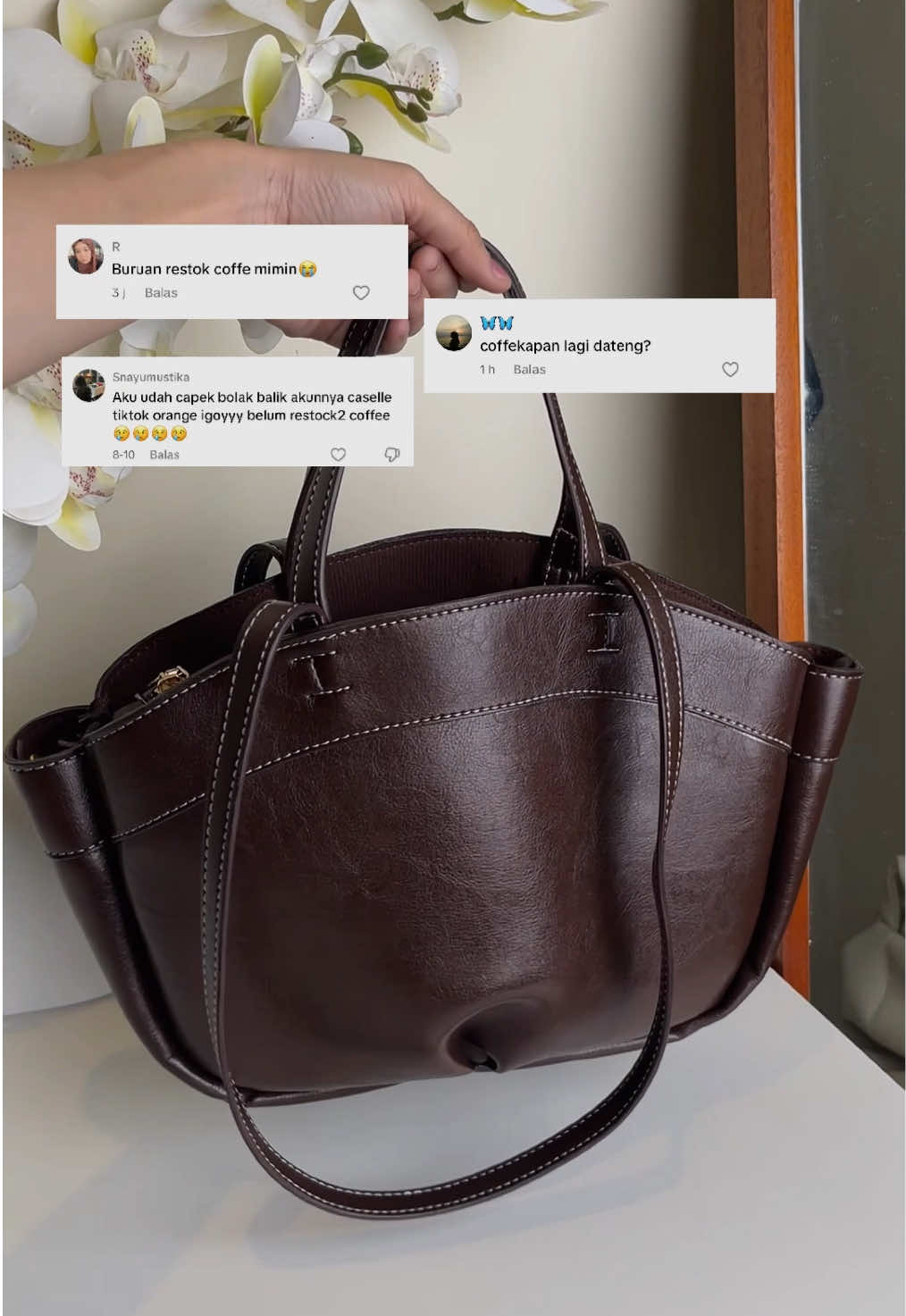 Tas best seller ini baru seminggu restock udah habiss? Mumpung udah restock yuk jangan lupa amanin! Leonora coffee best banget secantik itu emang🤩 #taswanita #fyppppppppppppppppppppppp #rekomendasitas #totebag #tasngampus 