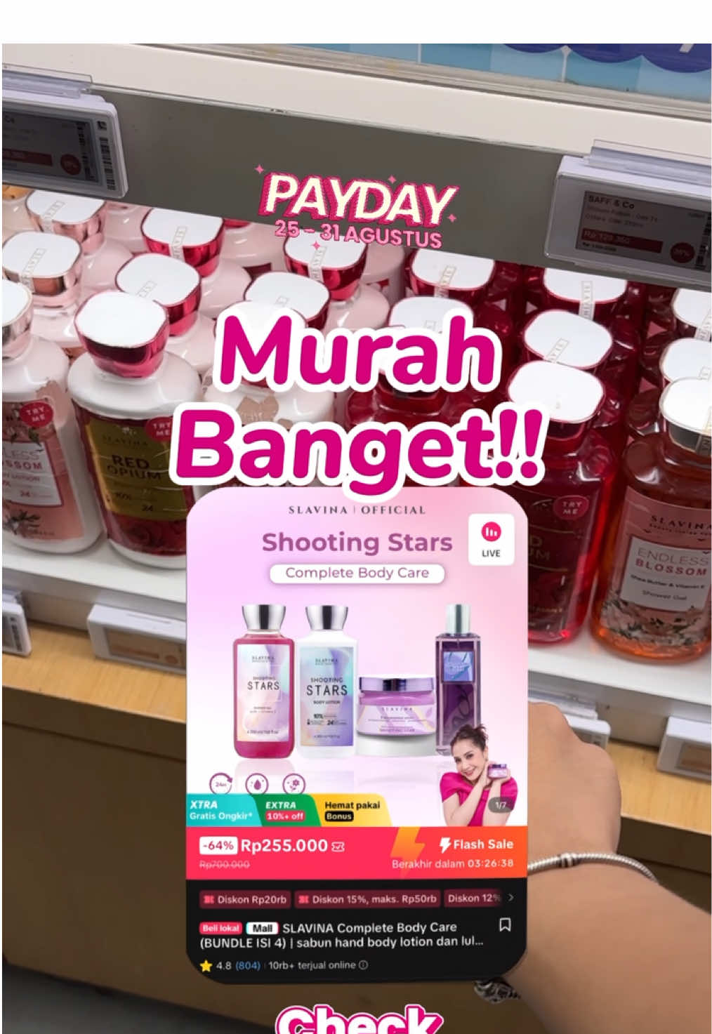 PAYDAY SALE‼️ Siap-siap serbu Payday Sale, jangan sampai ketinggalan dan merugi🥰😘💋 #SlavinaIndonesia #bodycare #promo #paydaysale #payday 