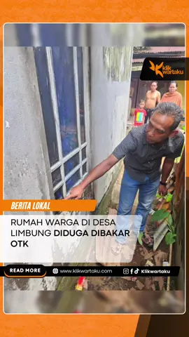 Warga Gang Bersama 2, Desa Limbung, Kubu Raya, digegerkan aksi percobaan pembakaran rumah milik Erny oleh orang tak dikenal, Senin (18/8) dini hari.  Beruntung api cepat dipadamkan warga sebelum melahap seluruh bangunan. Polisi telah melakukan olah TKP dan mengamankan barang bukti. Kasus ini masih diselidiki untuk mengungkap pelaku dan motifnya.  Polres Kubu Raya mengimbau warga tetap tenang, waspada, dan segera melapor jika melihat hal mencurigakan. #klikwartaku 