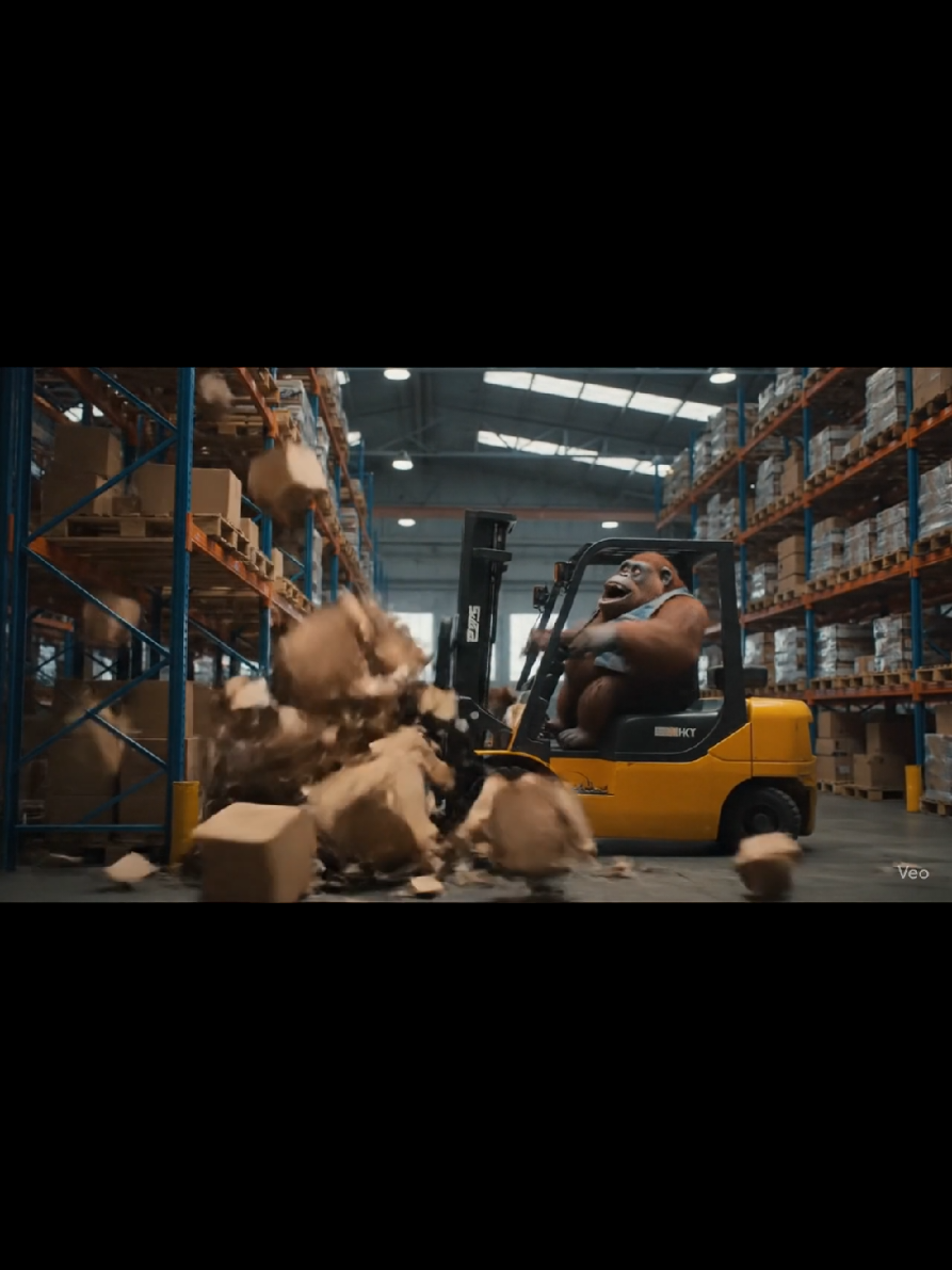 Day 2 = makin pede, makin ancur 😂 #Day2Chaos #ForkliftFails #OverConfidence #KerjaNgaco #OrangUtanLucu