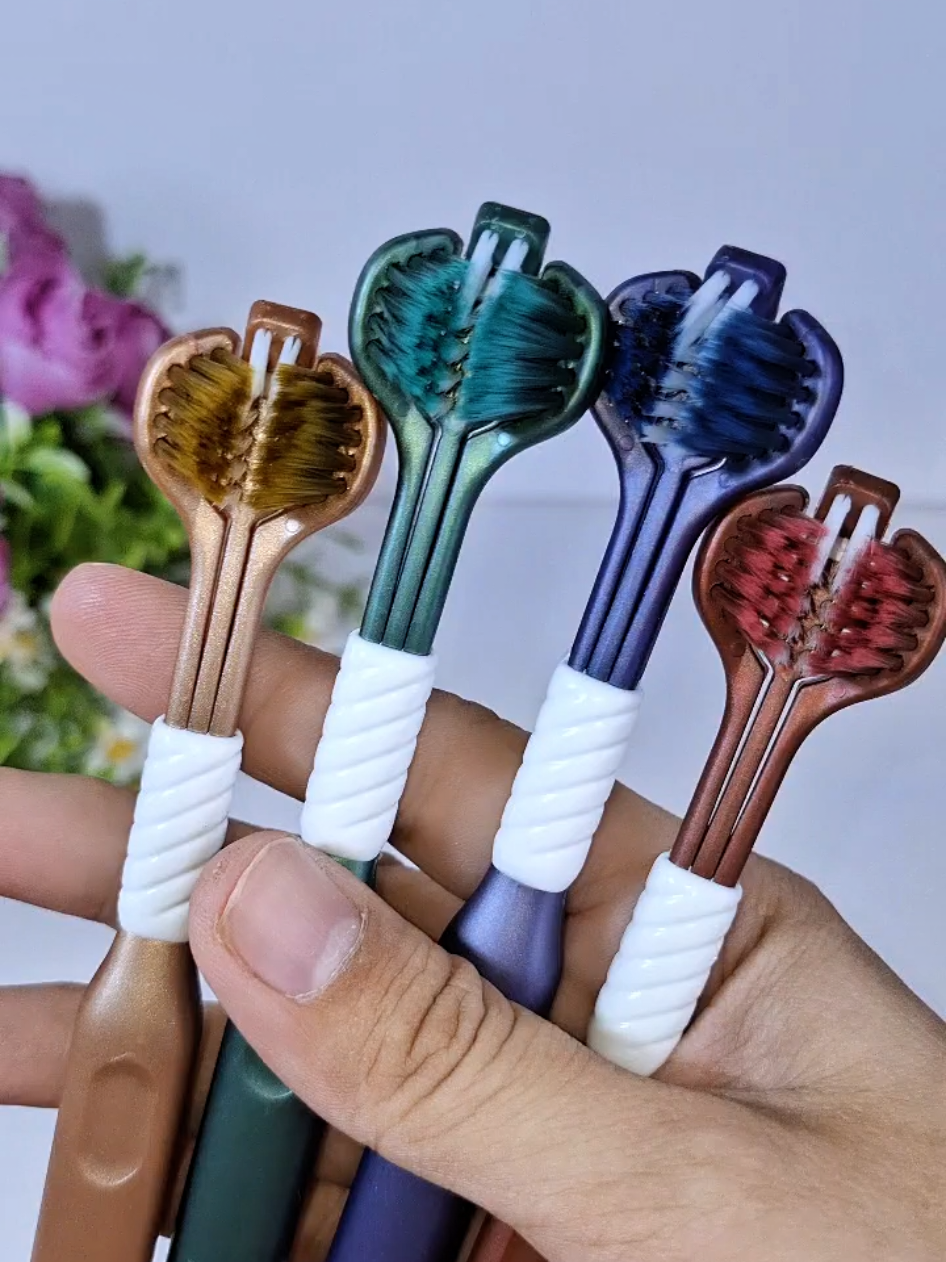 Four Sided Toothbrush Ultra Fine Soft Deep Cleaning Oral Care❤️ #toothbrush #3sidedtoothbrush #oralcare 