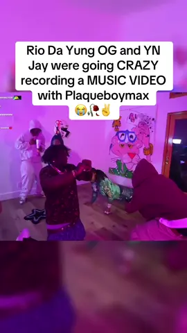 Rio Da Yung OG and YN Jay were going CRAZY recording a MUSIC VIDEO with Plaqueboymax 😭🥀✌️#plaqueboymax #riodayungog #clips #viral #fyp 