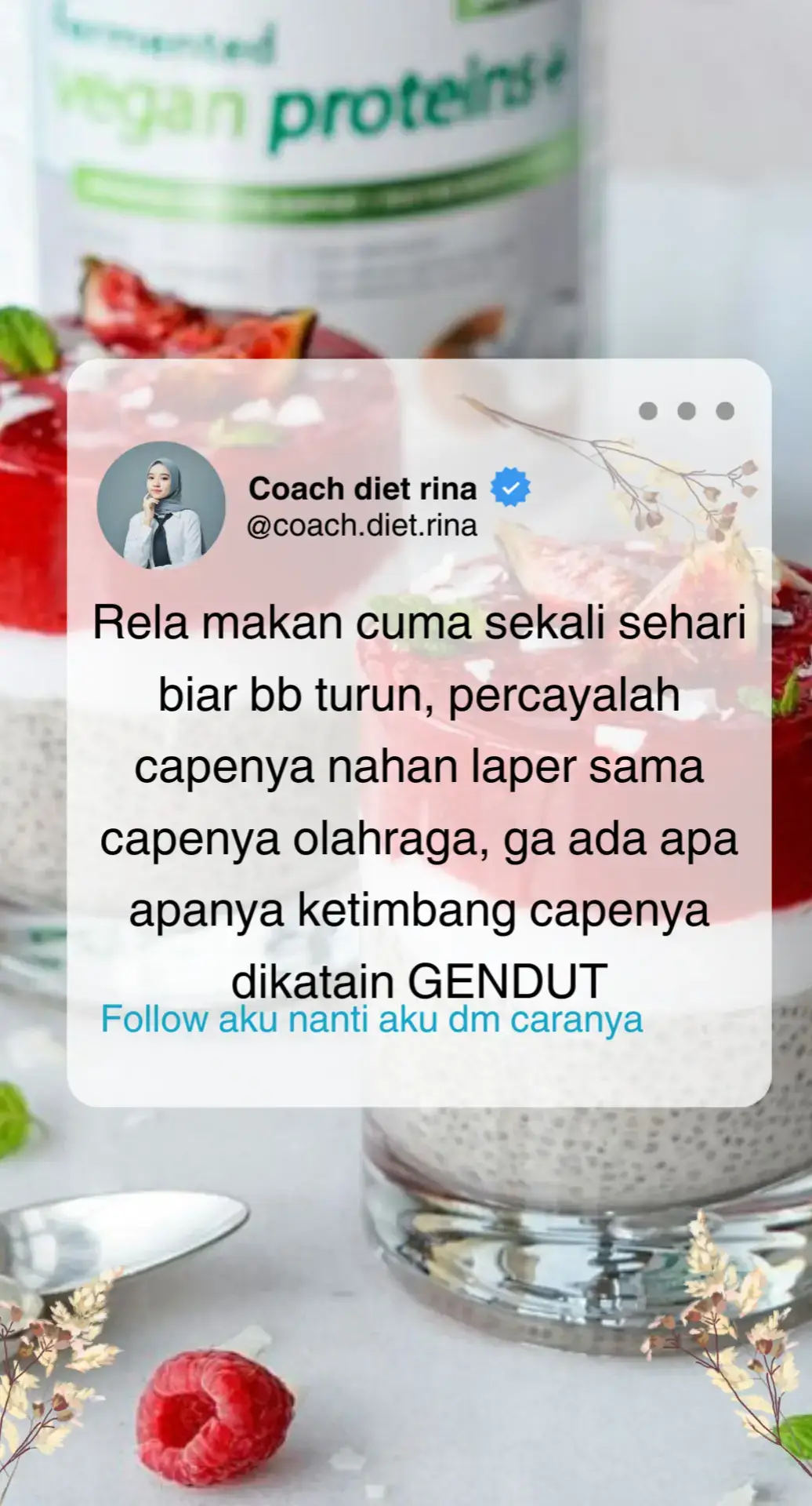 💥 Rela tahan lapar, olahraga capek-capek, semua demi nurunin berat badan? Itu bukan hal sepele, itu namanya USAHA! 💪 Capek diet itu nggak sebanding sama capeknya dengerin omongan orang yang nyakitin. 🔥 Udah banyak lohh member aku yang berhasil Singset 🥰 berkat program “DIET MINIMAL HASIL MAKSIMAL” Sekarang giliran kamu! Jangan tunggu dihina baru berubah 🫶 👉 Follow aku, nanti aku DM caranya! #dietsehat  #fyp #BodyGoals #MotivasiDiet #KelasDietOnline
