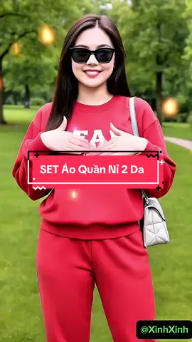 SET Áo Quần Nỉ 2 Da #thoitrangtiktok #thoitrangnu #setdonu 