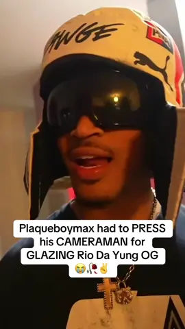 Plaqueboymax had to PRESS his CAMERAMAN for GLAZING Rio Da Yung OG 😭🥀✌️#plaqueboymax #riodayungog #clips #viral #fyp 