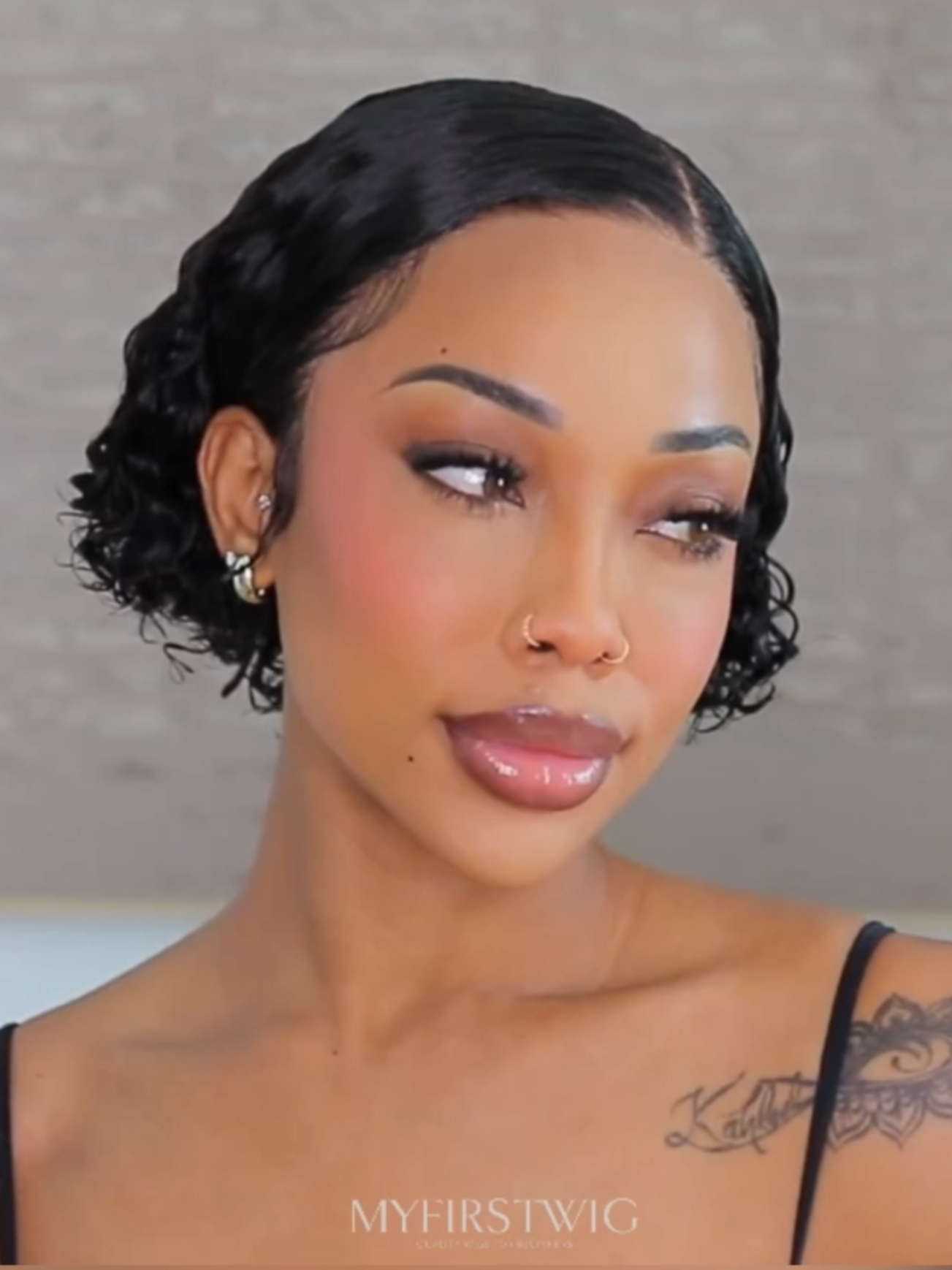 Perfect for summer vibes and effortless style. Who else is loving this fresh and playful look? ☀️💁‍♀️📣Labor Day Sale! 28% OFF For Lace Front Wigs🙌Same Wig: search 'LFC028' in b!o l!nk  #humanhairwig #lacewig #bobwig #curlywig #pixiewig