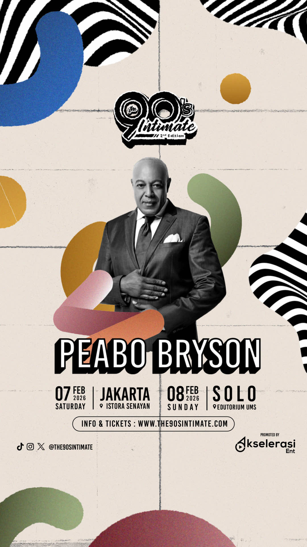 Peabo Bryson the two time Grammy winning singer with one of the smoothest voices in R&B and soul  is coming to The 90’s Intimate 2nd Edition. Known for timeless love songs like Tonight, I Celebrate My Love, Beauty and the Beast, and A Whole New World, he has been the voice of romance for generations. Get ready to be enchanted by his golden voice in an unforgettable intimate concert. Promoted by @akselerasi.ent #the90sintimate #peabobryson