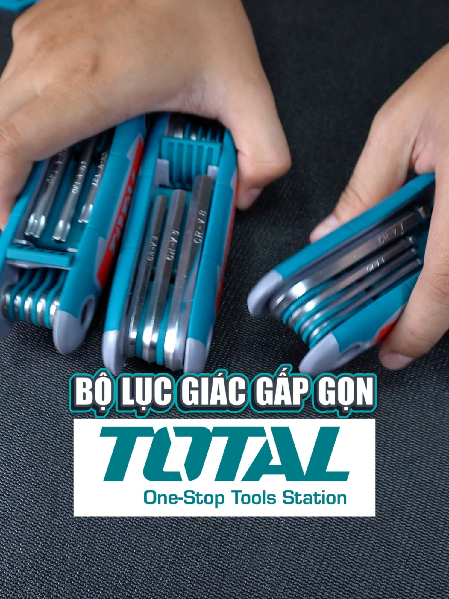 Bộ lục giác gấp gọn Total - Bộ 8 chìa, chất liệu Cr-V #XSafe #Tools #Total #suachua #diennuoc