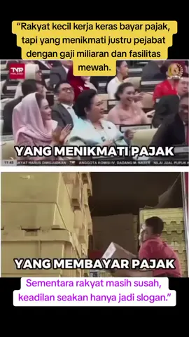 “Rakyat Bayar Pajak, DPR yang Menikmati” Rakyat bekerja keras siang dan malam, membanting tulang demi bisa membayar pajak. Namun, uang pajak yang seharusnya kembali untuk kesejahteraan justru dinikmati oleh para pejabat dengan gaji fantastis dan fasilitas mewah. Sementara itu, rakyat kecil terus berjuang menghadapi mahalnya kebutuhan hidup. Apakah adil sistem seperti ini terus dibiarkan? #PajakRakyat #DPR #KeadilanSosial #SuaraRakyat #RakyatMenjerit 