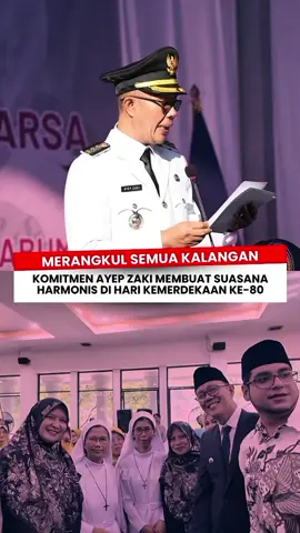 Sukabumi buktikan toleransi tanpa batas! Di bawah kepemimpinan Ayep Zaki, semua kalangan dirangkul, persatuan dijaga, dan semangat kemerdekaan terus dikobarkan demi Indonesia Maju! #SukabumiToleran #Semangat80TahunRI #AyepZakiUntukRakyat #BersatuIndonesiaMaju #merahputihberkibar 