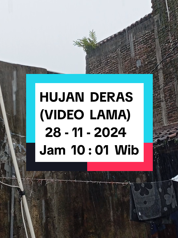 Selasa 19 Agustus 2025 : Hujan deras (video lama)  Kamis 28 November 2024 Jam 10 : 01 Wib (siang hari) #hujanderas #bunyihujan #menyentuhhati #sejuk #🌨️ 