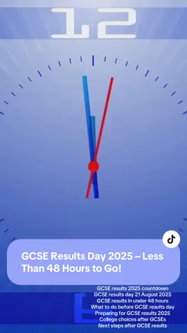 GCSE Results Day 2025 is almost here! With less than 48 hours to go until Thursday, 21st August 2025, the countdown is on. This video reminds you what’s coming, how to stay calm, and why your results are more than just grades—they’re the key to your next steps. Whether it’s college, sixth form, an apprenticeship, or vocational training, your journey is just beginning. Stay positive. Stay ready. Your future is about to open up. #creatorsearchinsights #SummerSkills #LearnOnTikTok #GCSEResultsDay #gcseresults2025 