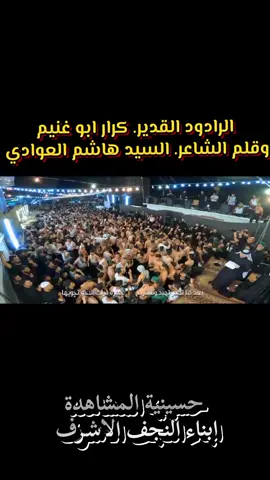 #الرادود كرار ابو غنيم #الشاعر سيد هاشم العوادي #حسينية المشاهدة #موكب النجف الاشرف #ليلة اربعين الامام الحسين عليه السلام 