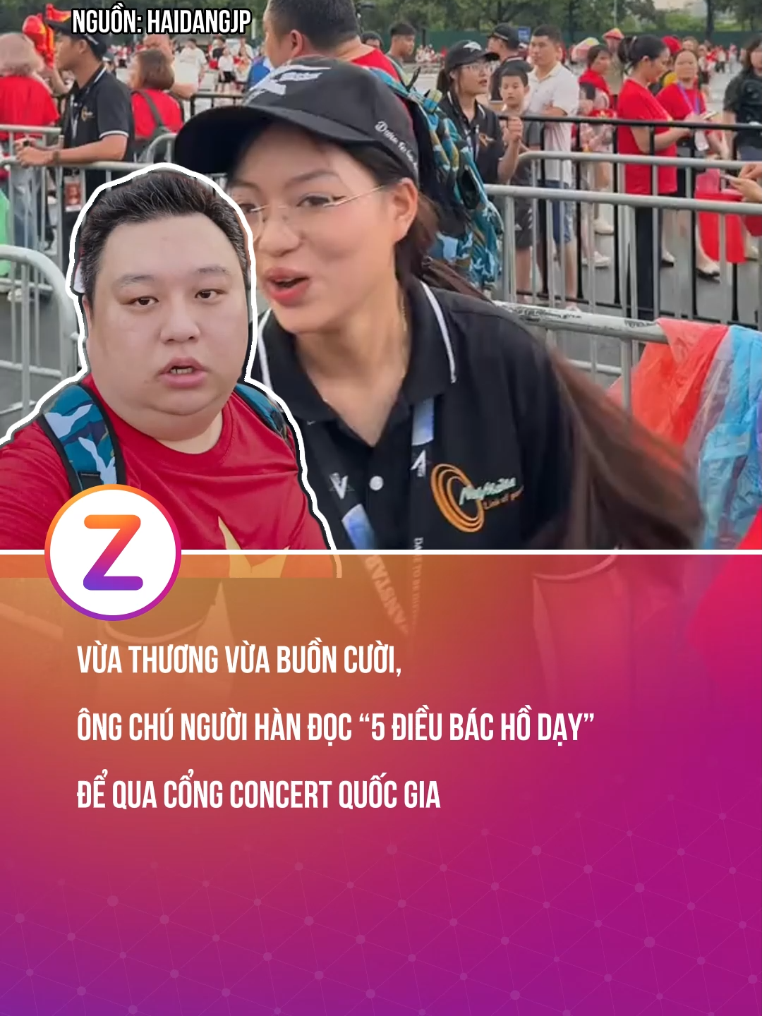 Vừa thương vừa buồn cười, ông chú người Hàn đọc “5 điều Bác Hồ dạy” để qua cổng Concert Quốc gia #tiktoknews #zvideo #trending #tintuc #fyp #znews #giaitri #lehoidoclap #ProudVietnam #RangRoVietNam #ToadoDOCLAP