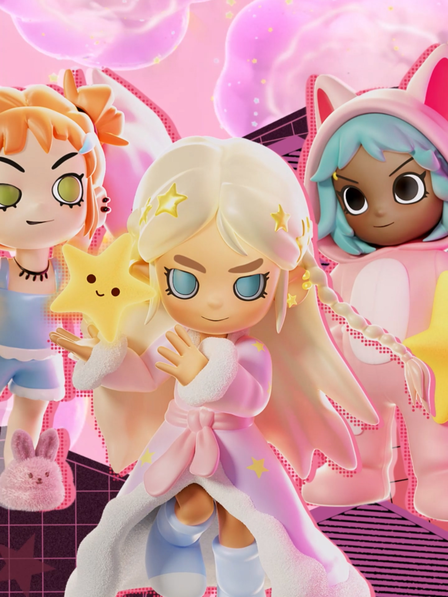 No deadlines. No stage fright. Just cozy PJs, pranks, and pillow fights. ☁️💖LIL PEACH RIOT SLEEPOVER coming soon.🎸✨#popmartus #popmart #peachriot #lilpeachriot #lilpeachriotsleepover #sleepoverseries #cozycore #friendshipgoals😎😎