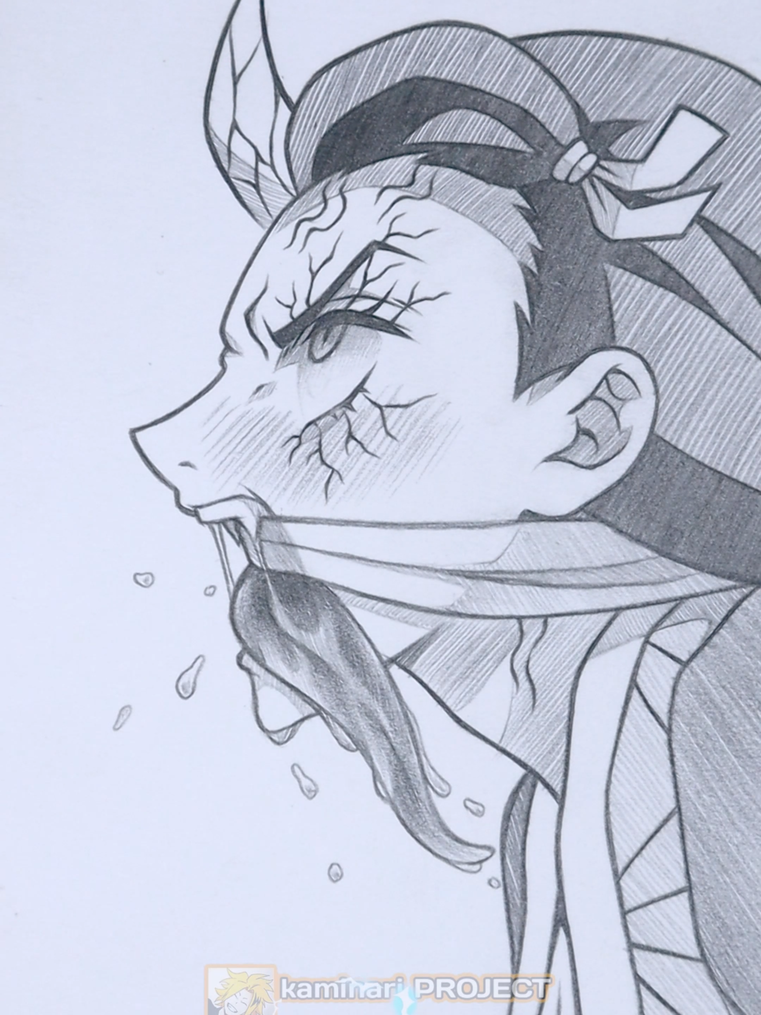 Drawing Nezuko Kamado 🗿 Side view 🎨 #fyp #anime #art #drawing #demonslayer #demonslayeredit #nezuko #nezukokamado #kimetsunoyaiba