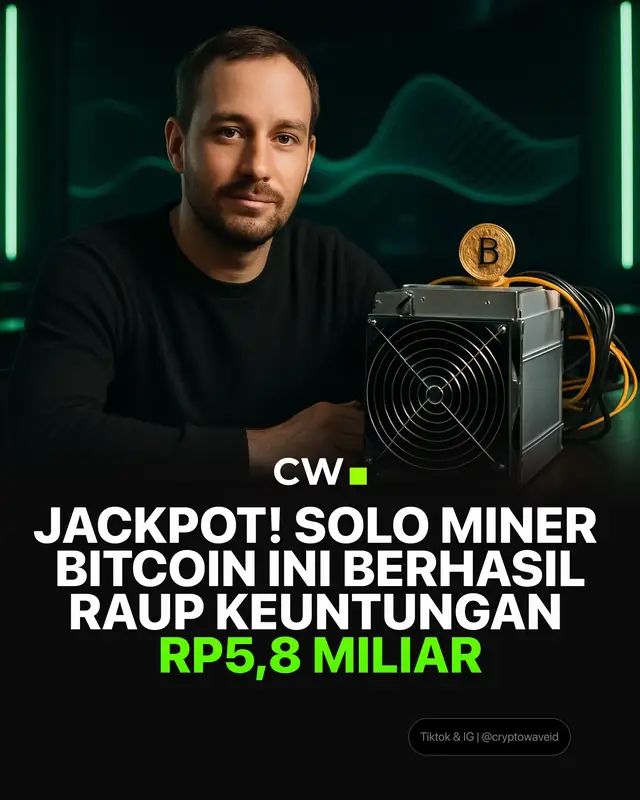 Seorang solo miner Bitcoin mencetak prestasi langka akhir pekan lalu setelah berhasil menyelesaikan blok 910440 secara individu, meraih imbalan 3,137 BTC senilai lebih dari $371.000. Blok tersebut memuat lebih dari 4.100 transaksi dan diproses melalui CKpool, sebuah platform yang memungkinkan individu menyumbangkan hash power tanpa bergabung dengan mining pool.  Dengan kekuatan komputasi sekitar 9 petahash per detik, peluang miner ini hanya satu banding 800 untuk menyelesaikan satu blok dalam sehari. Menurut administrator CKpool Con Kolivas, ini adalah kali ke-305 sejak 2014 seorang solo miner berhasil memecahkan blok di platform tersebut, menegaskan betapa jarangnya peristiwa ini di tengah dominasi industrial-scale mining. Berbeda dengan pool mining yang membagi hasil ke ribuan peserta, solo mining memberi kesempatan penambang untuk menyimpan seluruh hadiah tanpa potongan biaya.  Namun, meningkatnya network difficulty membuat keberhasilan semacam ini hampir mustahil, bahkan untuk rig bertenaga besar. #bitcoin #crypto #cryptowave