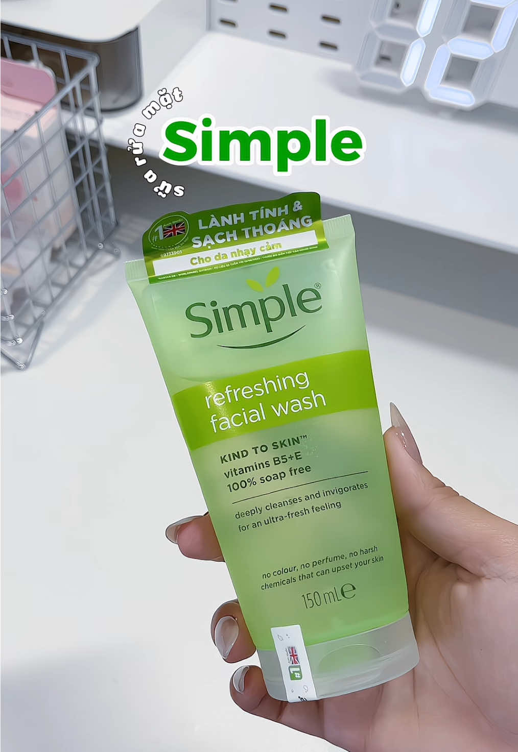 Sữa rửa mặt dịu nhẹ cho da 🌿#suaruamat #suaruamatchodanhaycam #simple #srmsimple #review 