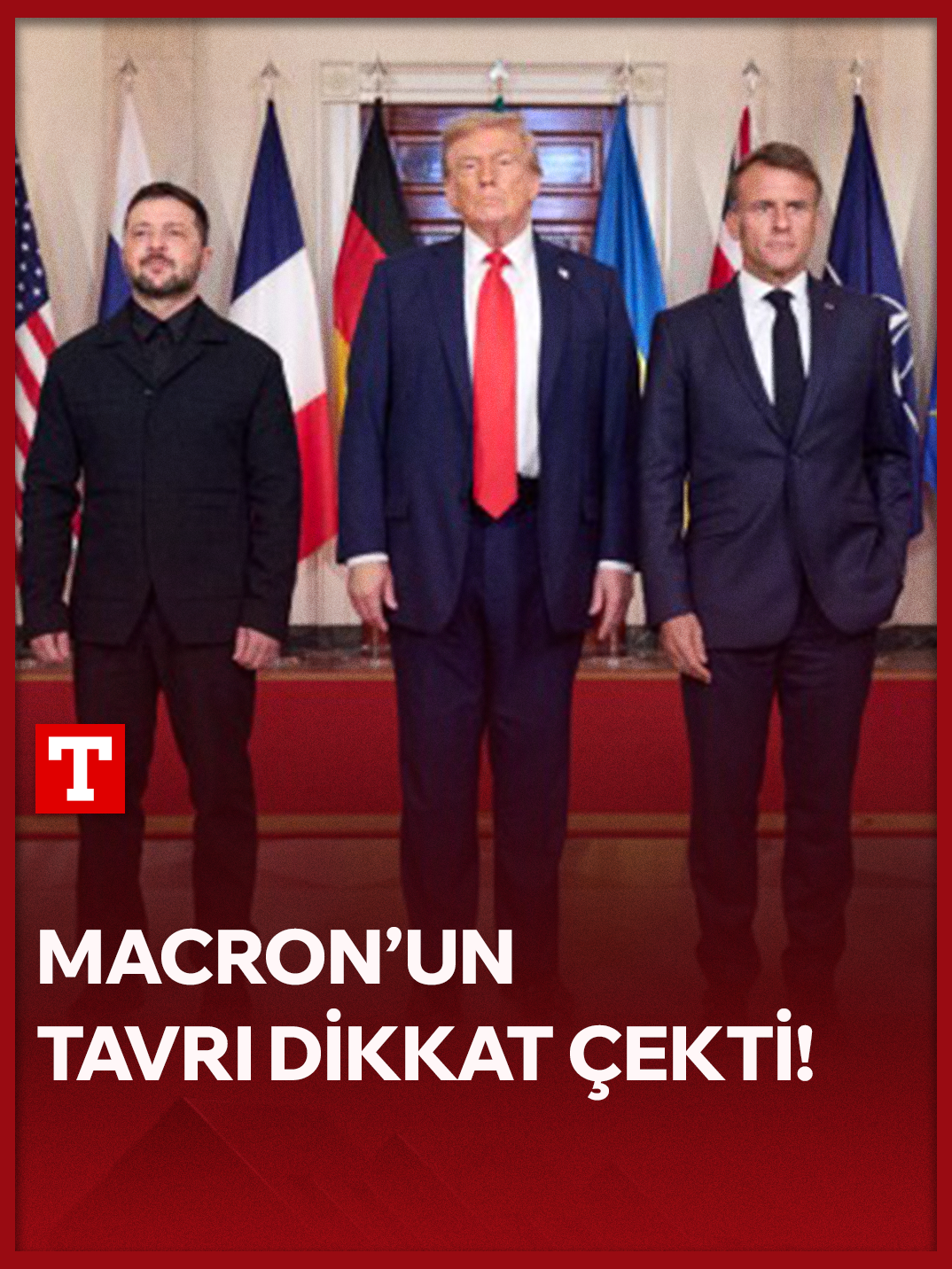 📍ABD Başkanı Donald Trump'ın, Beyaz Saray’da Ukrayna Devlet Başkanı Volodimir Zelenskiy ve Avrupalı liderlerle gerçekleştirdiği görüşmenin sona erdiği bildirildi. 🔗Görüşme sırasında Trump’ın yanında bulunan Fransa Cumhurbaşkanı Emmanuel Macron’un elinin cebinde durduğu dikkat çekti. #Trump #Macron #Zelenskiy