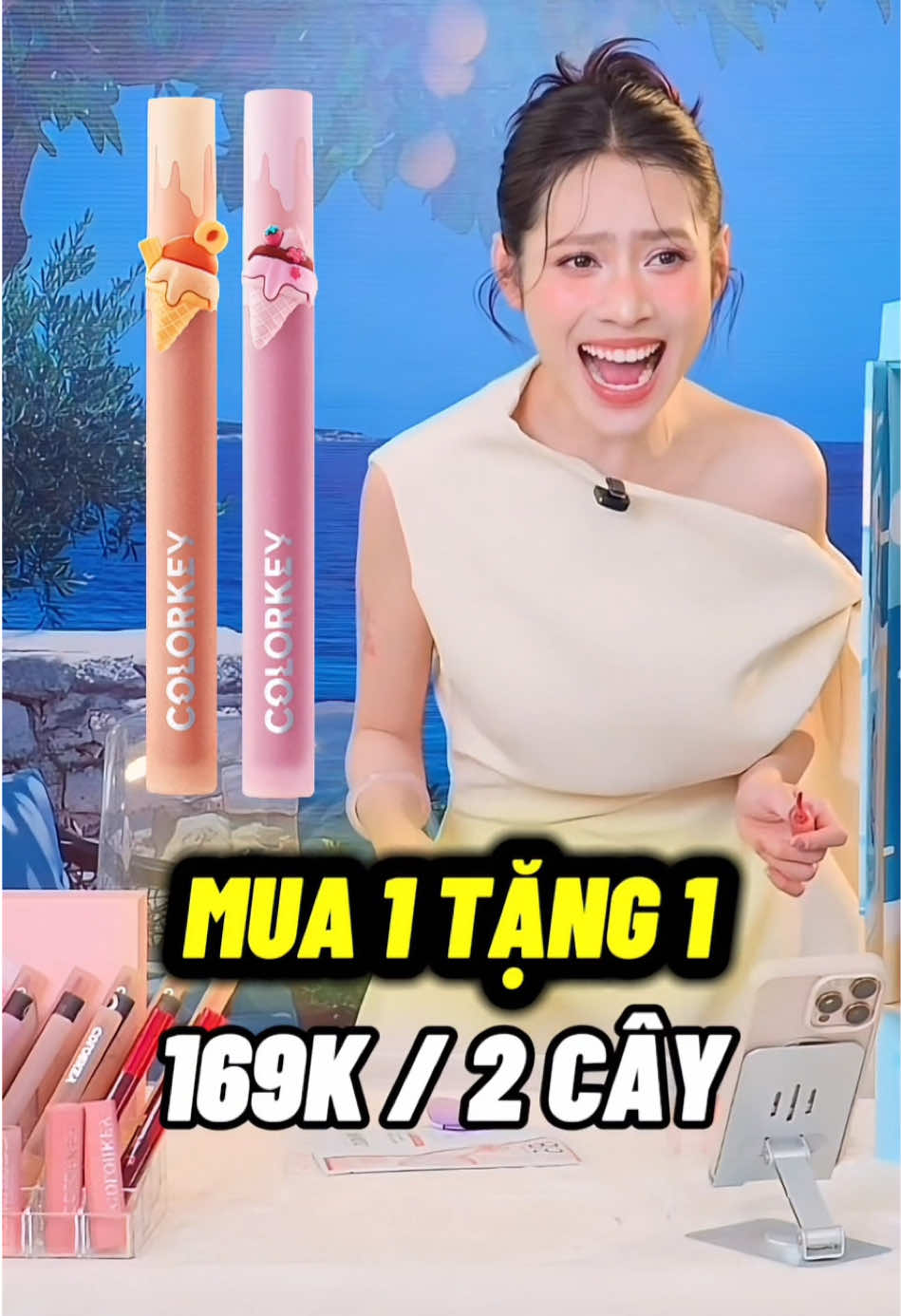 Mua 1 son tặng 1 son 😍 #colorkey #sonli #goclamdep #sansale 