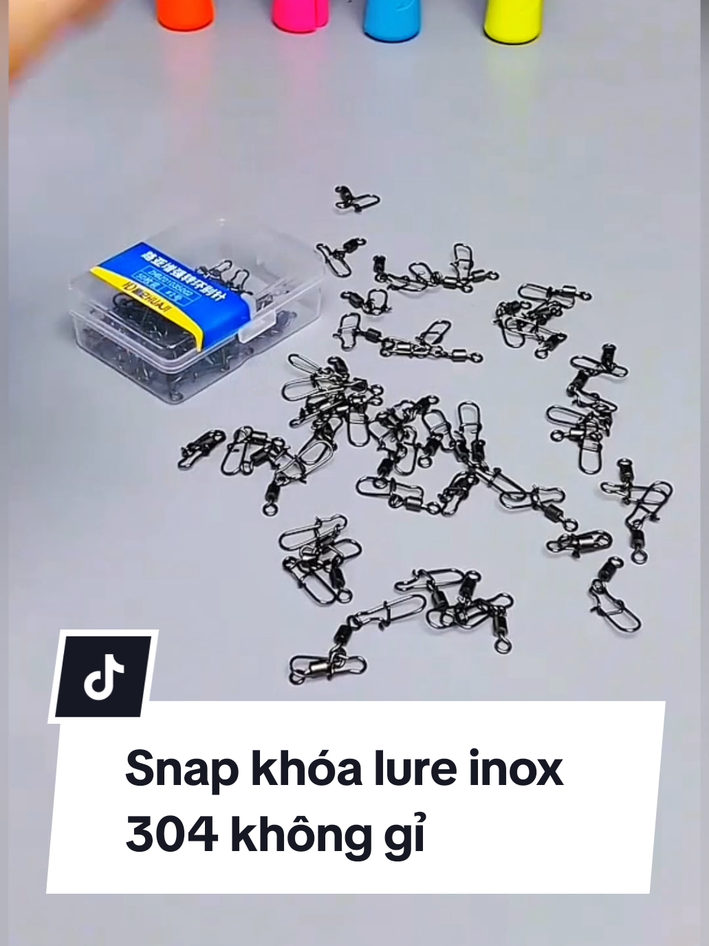 Snap khóa lure inox 304 không gỉ #fishing #anhthufishing #cauca #xuhuong 