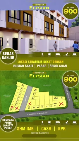siap bangun hunian tipe cluster di percetakan negara jakarta pusat lokasi strategis : dekat halte busway jaklingko pasar tradisional sarana ibadah sarana pendidikan bebas banjir keamanan 24 jam utk harga 2 lantai mulai dari harga  950 juta s/d 2.6M dengan luas tanah dari 27m² s/d 75m² pembayaran cash keras bertahap dan  KPR bank BSI dgn dp 30% #rumahminimalis  #rumahidaman  #cempakaputih  #jakartapusat  #fyp 