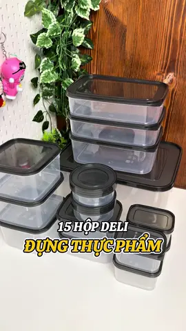 Bộ 15 hộp đựng thực phẩm của nhà Deli, an toàn cho sức khoẻ #hopdungthucpham #deli #baoquanthucpham #giadungtienich #shoputni 