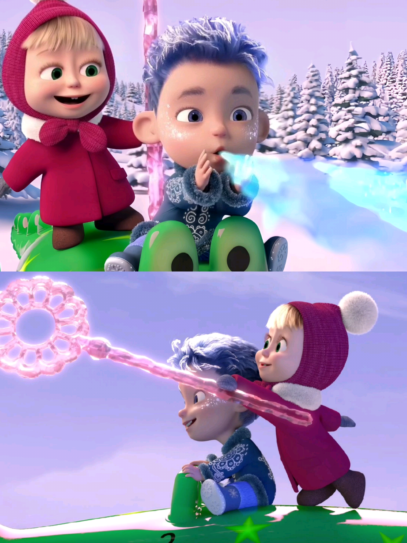 cậu ấy đến thăm chúng ta trong một ngày #mashaxjanuary #mashaandthebear #xh #january 