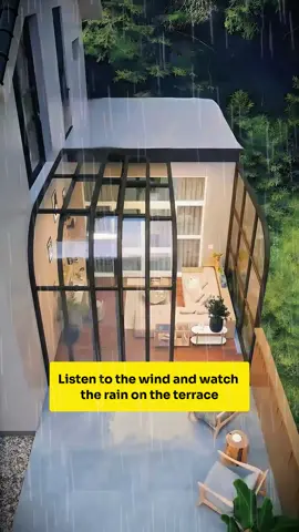 Listen to the wind and watch the rain on the terrace 😊#singapore #tinyhousetour #foryou #retractableroof #restaurant #tarrace #backyard #ourdoorrestaurant #greenhouse #swimmingpool #covers #design #louver #canada #dohaqatar #america #England #sunroom #fyp 