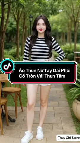 Áo thun nữ tay dài cổ tròn vải thun tăm. #aothundaitay #thoitrangnu #xuhuong #viral #thinhhanh 
