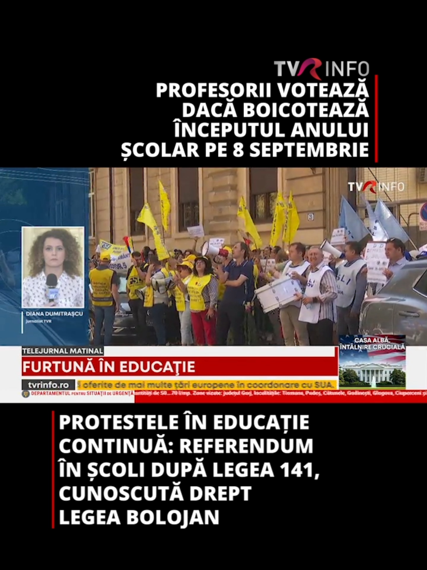 Sindicatele din învățământul preuniversitar fac un referendum pentru boicotarea începerii anului școlar pe 8 septembrie, dacă Guvernul nu abrogă prevederile Legii care crește norma didactica cu până la 4 ore, comasarea școlilor și concedieri, mai mulți elevi în clasă si plata cu ora redusă la jumătate #TVRInfo #foryoupage❤️❤️ #TrendingRomania #ViralRo #fyp #news #Romania #educatie #profesori #protest #scoli
