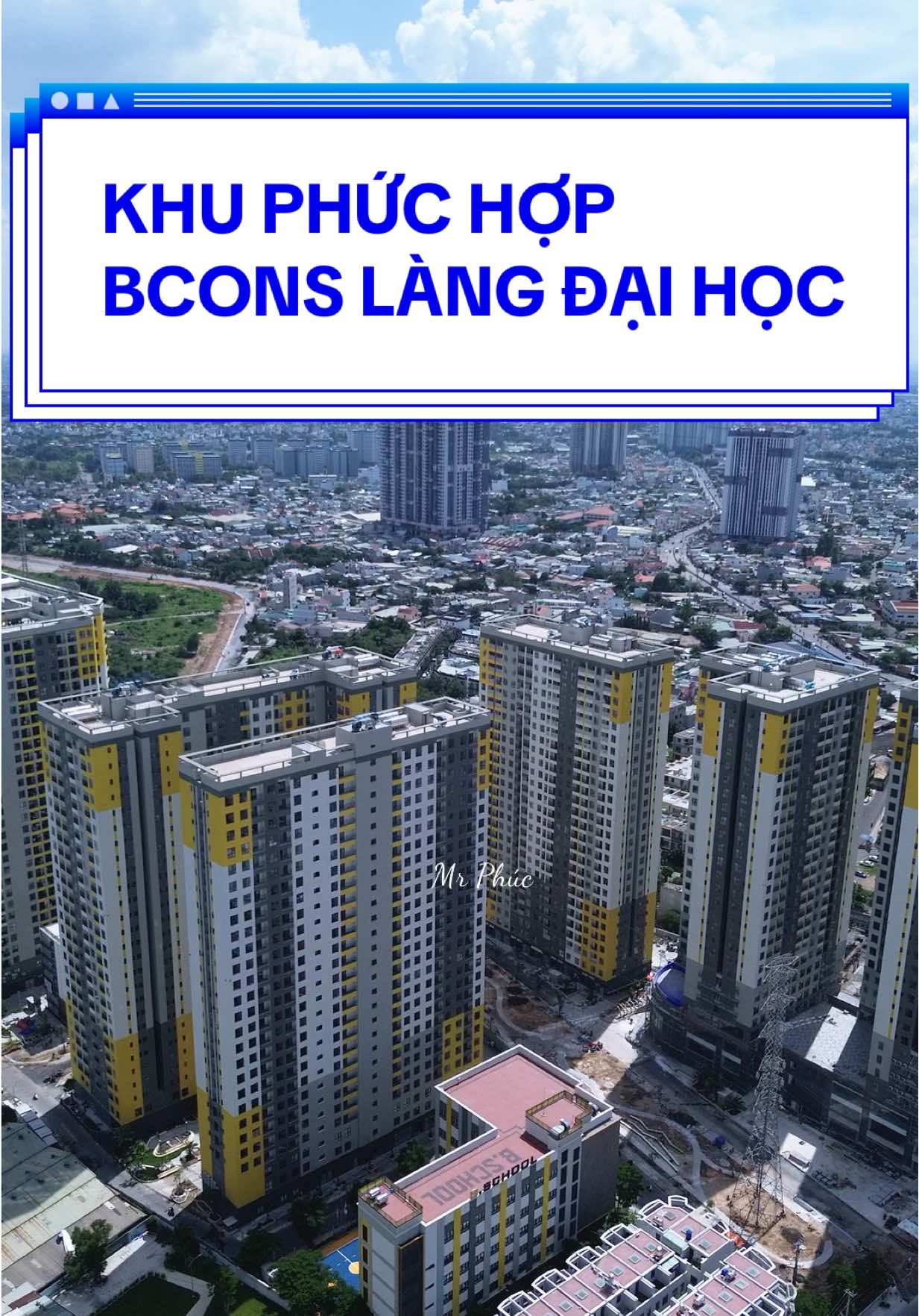 Khu phức hợp căn hộ Bcons Làng Đại Học.  Nơi tập trung hàng loạt dự án cao tầng . Và độ nhận diện màu vàng thương hiệu Bcons .  Cùng chiêm ngưỡng những góc quay mới nhất t8-2025.  Khách hàng sắp nhận nhà các phân khu vừa xây xong. Phù hợp ở và cho thuê . Phân khúc KH là người trẻ . #xuhuong  #canho #bcons #dian #langdaihoc 