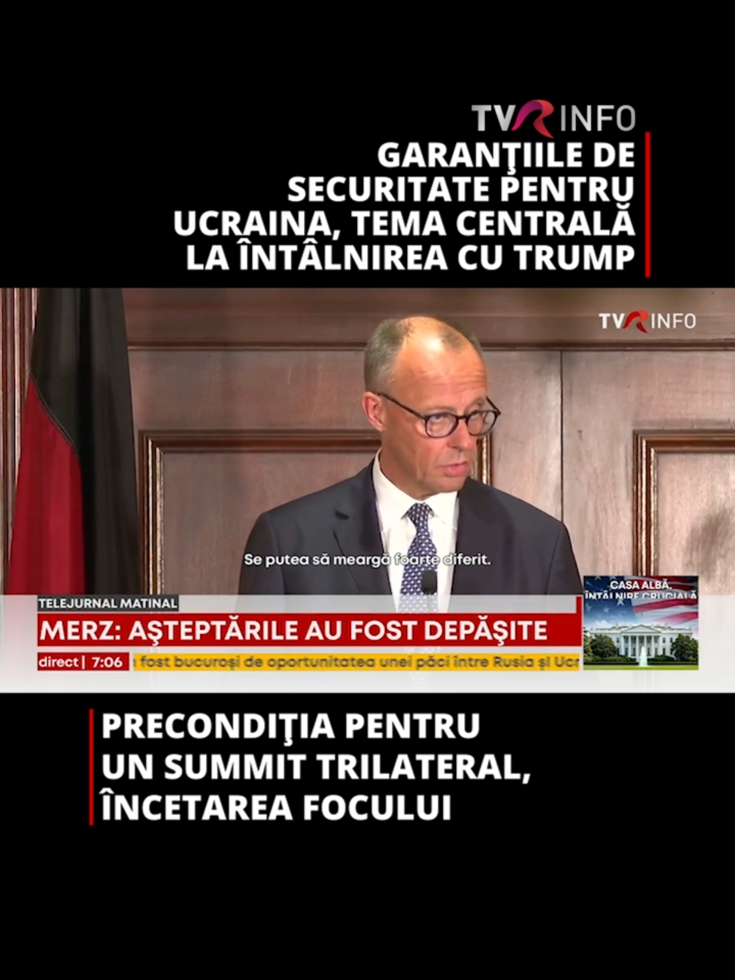 Garanţiile de securitate pentru Ucraina au fost tema pe care liderii europeni s-au concentrat cu precădere la întâlnirea cu Donald Trump #TVRInfo #foryoupage❤️❤️ #TrendingRomania #ViralRo #fyp #news #Ucraina #SUA #Rusia #DonaldTrump #VladimirPutin #Putin #VolodimirZelenski #zelensky #securitate #garantii #FriedrichMerz