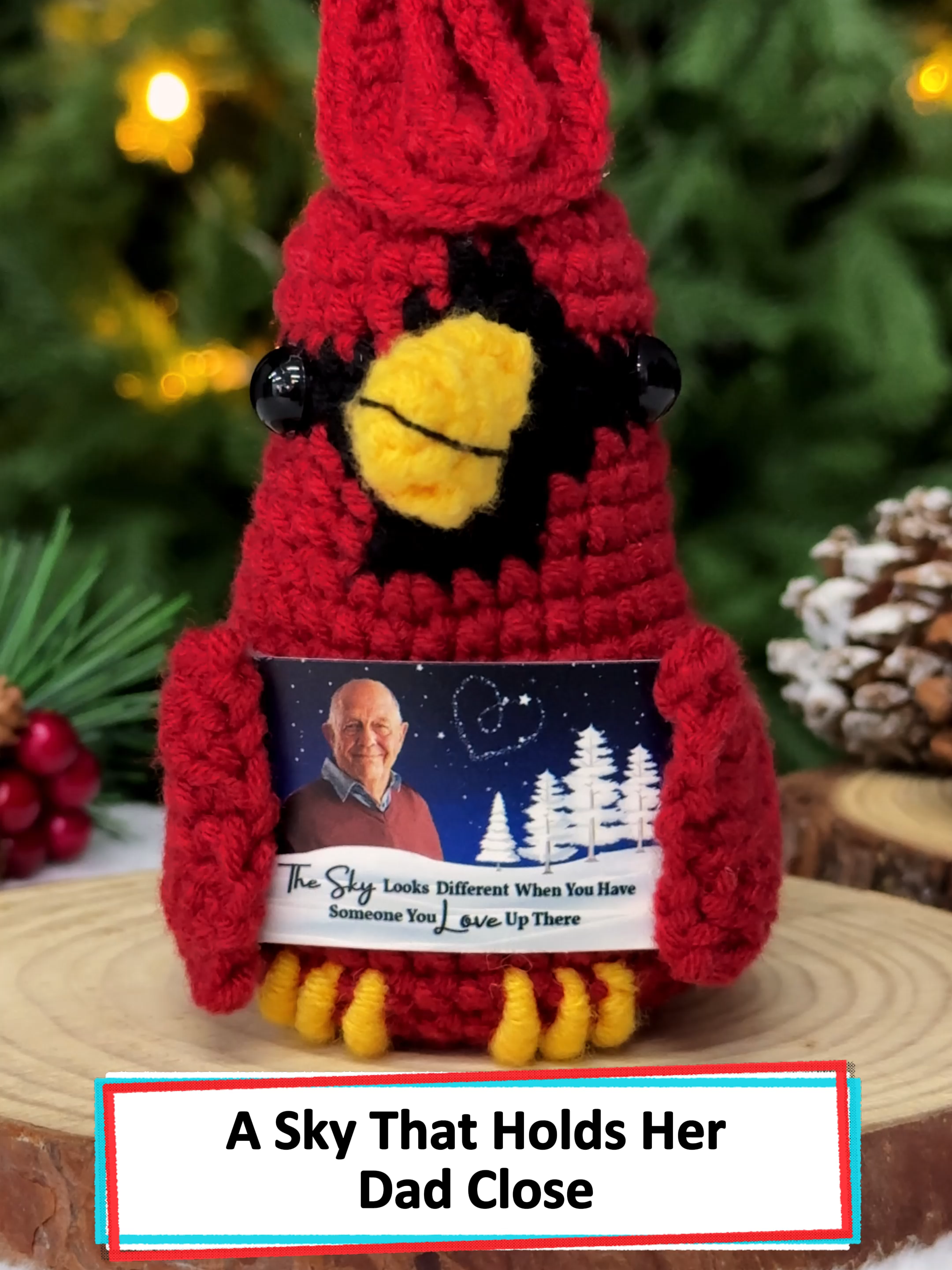 The sky changed when we lost him. But this tiny bird brings part of him back 🎄 #wanderprints #personalized #gifts #christmas #memorialgift