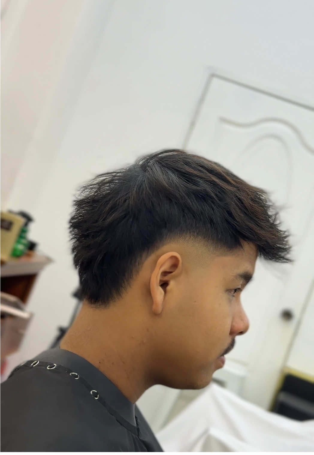 From burst fade to modern mullet?! #fjsbarber #menshair #trendshair 