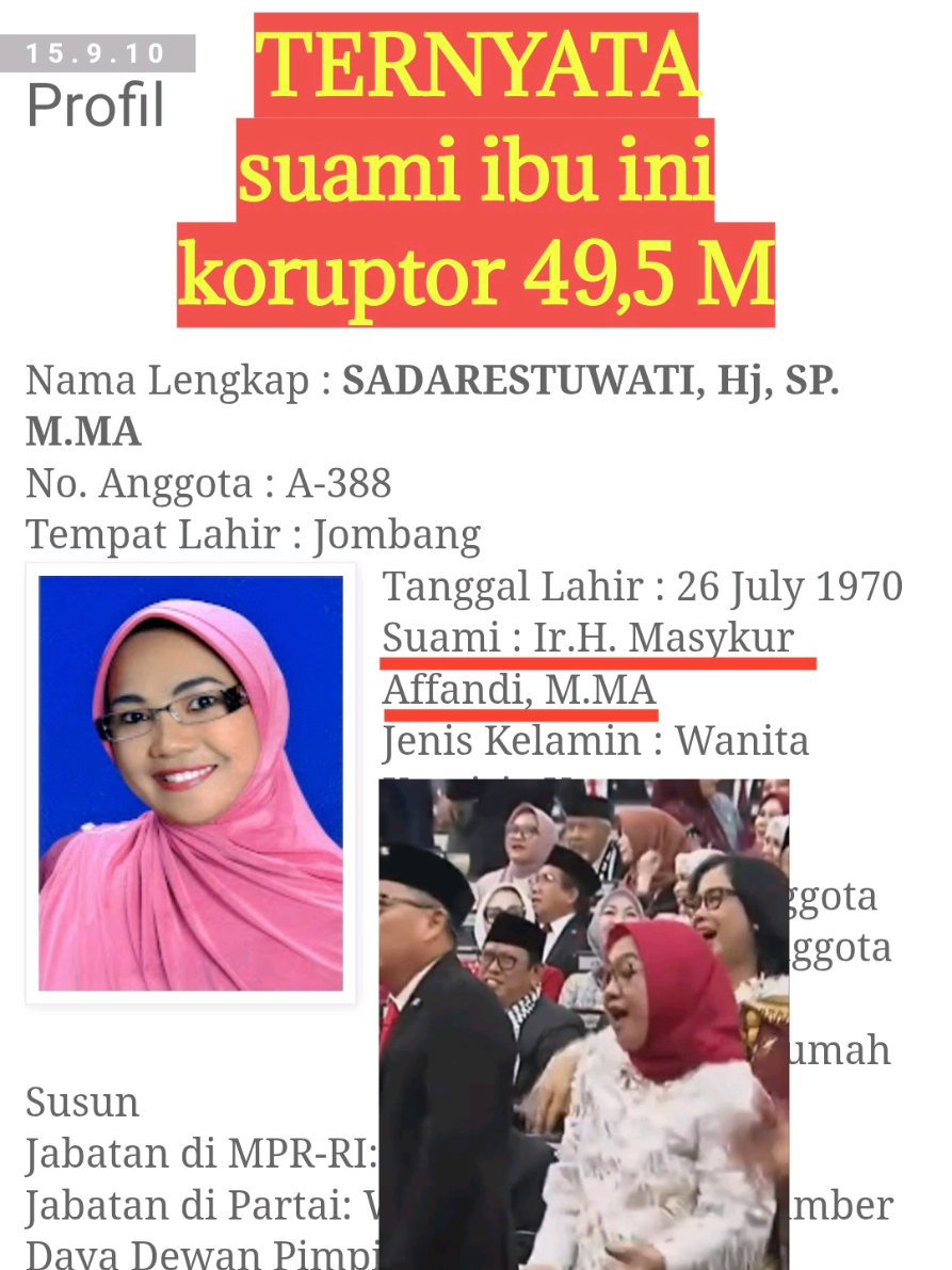 TERNYATA 49,5 M #sadarestuwati #dprjoget #pdip #mbakestu #pdiperjuangan #prabowo #gibran #dpr #koruptor #masykuraffandi 