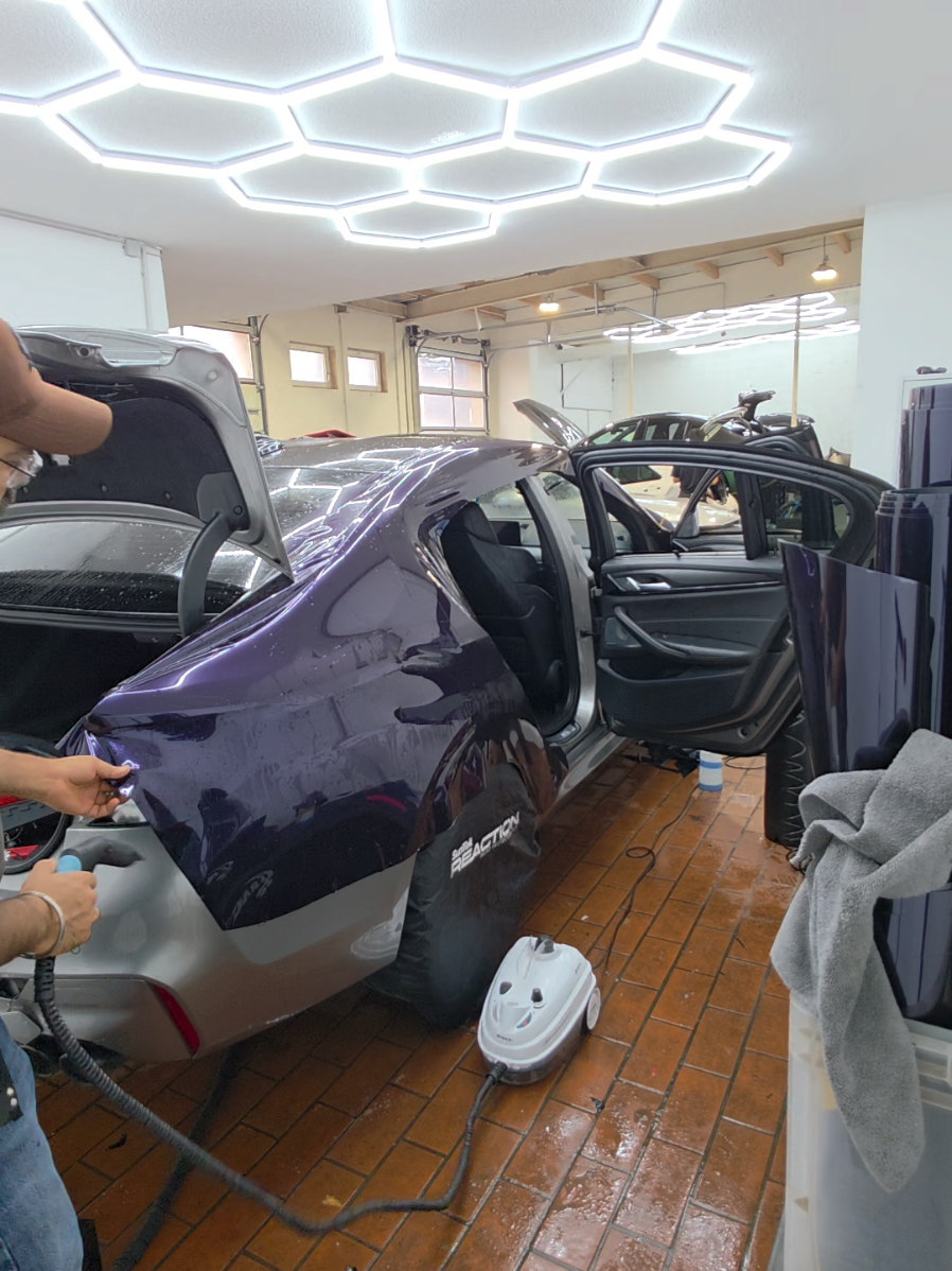 BMW M5 vollfolierung mit brawix deep purple ppf .#fahrzeugfolierung #Schutzfolie #ppf #lackschutzfolierung #hamburg @bmw @Hamburg @Brawix_Poland 