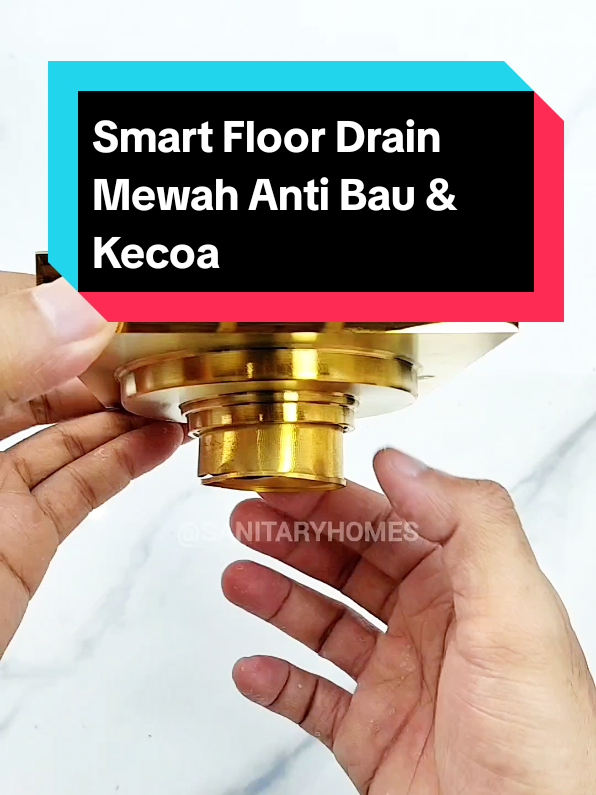 Smart Floor Drain Emas Gold Bolak Balik Bahan kuningan, Anti bau anti serangga anti tikus, Saringan Got lantai kamar mandi stainless #floordrain #smartfloordrain #floordrainstainless #definitestore #dfsmerdeka 