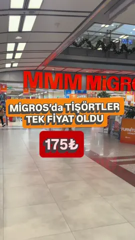 Migros marketlerde 30 Eylüle kadar geçerli TÜM TİŞÖRTLER TEK FİYAT 175₺ 🥰💕. . . . . . . . . . . . . . . . . . @migros_tr @migrossanalmarket #migros #migrosindirimi #tişört #keşfet #keşfetteyiz Reklam değildir.