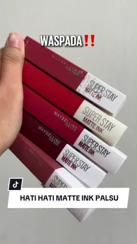 ⚠️ HATI-HATI MATTE INK PALSU‼️ Banyak banget yang salah beli karena mirip banget 😱 Tapi tenang, kita bakal kasih tau bedanya asli vs KW dengan jelas. 👉 Tonton videonya sampai habis biar kamu bisa pilih yang 100% original dan ga nyesel!  #CumaMatteInkYangBisa #WeAreMaybelline 
