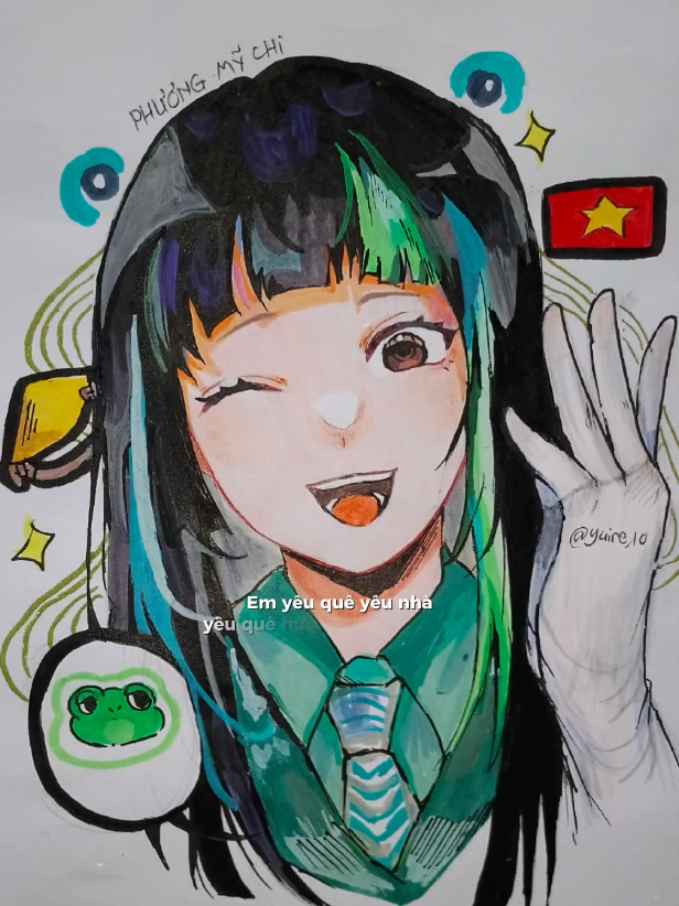 ✨️Ếch Ngoài Đáy Giếng🐸👀@phuongmychiofficial #xuhuong #draw #drawing #viral #art 